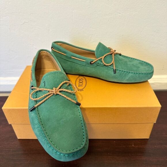 TOD’S Men’s laccetto Green Soft Suede driving slip-on Loafers Sz US 5,5/EU38 NIB main image 11